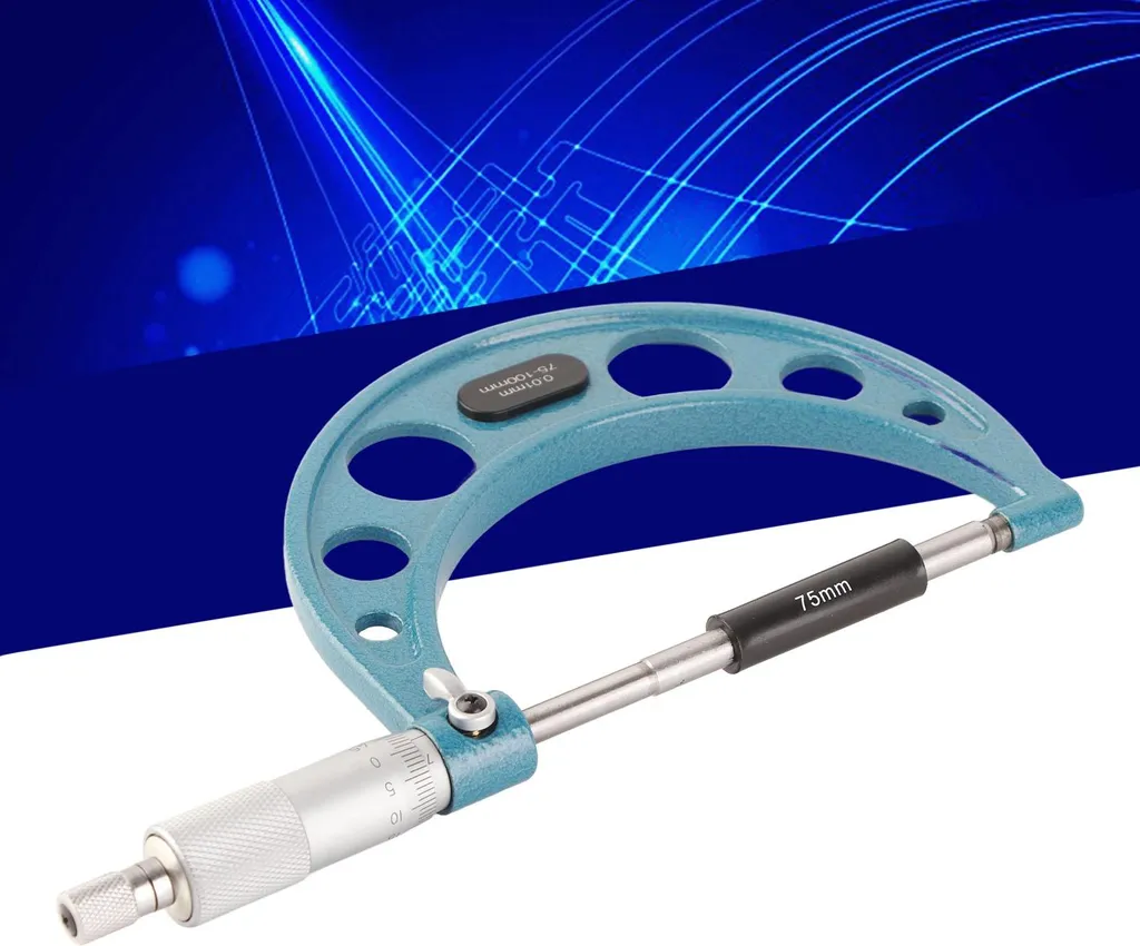 Micromètre de précision 0,01 mm en inox avec clé de réglage 75-100 mm - 11