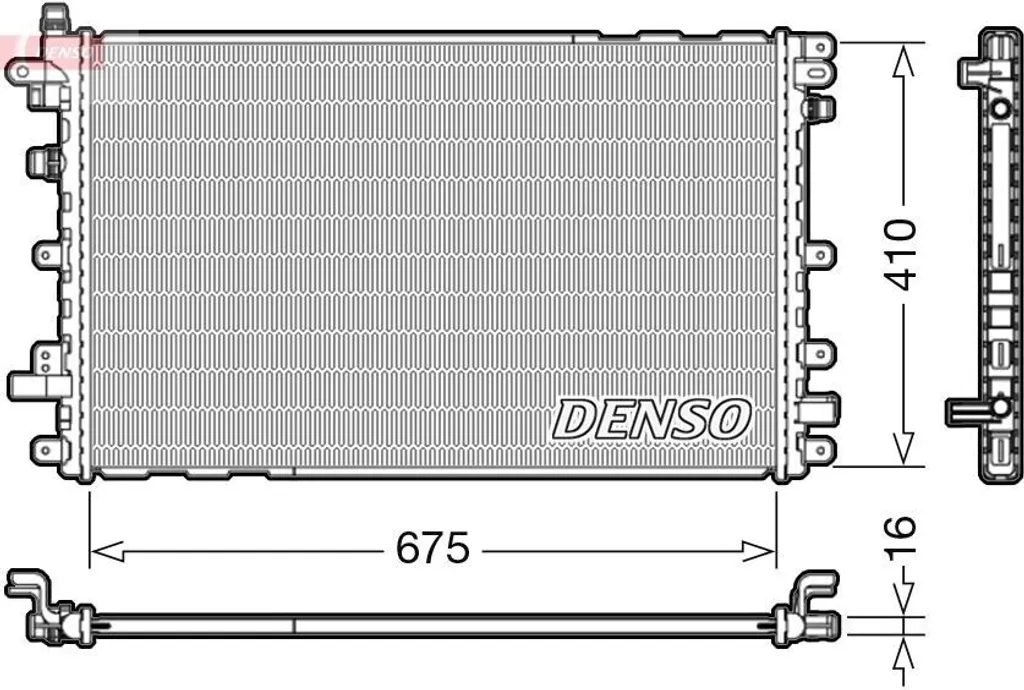 Radiateur DENSO DRM20113 en Aluminium Haute Efficacité pour OPEL Ampera