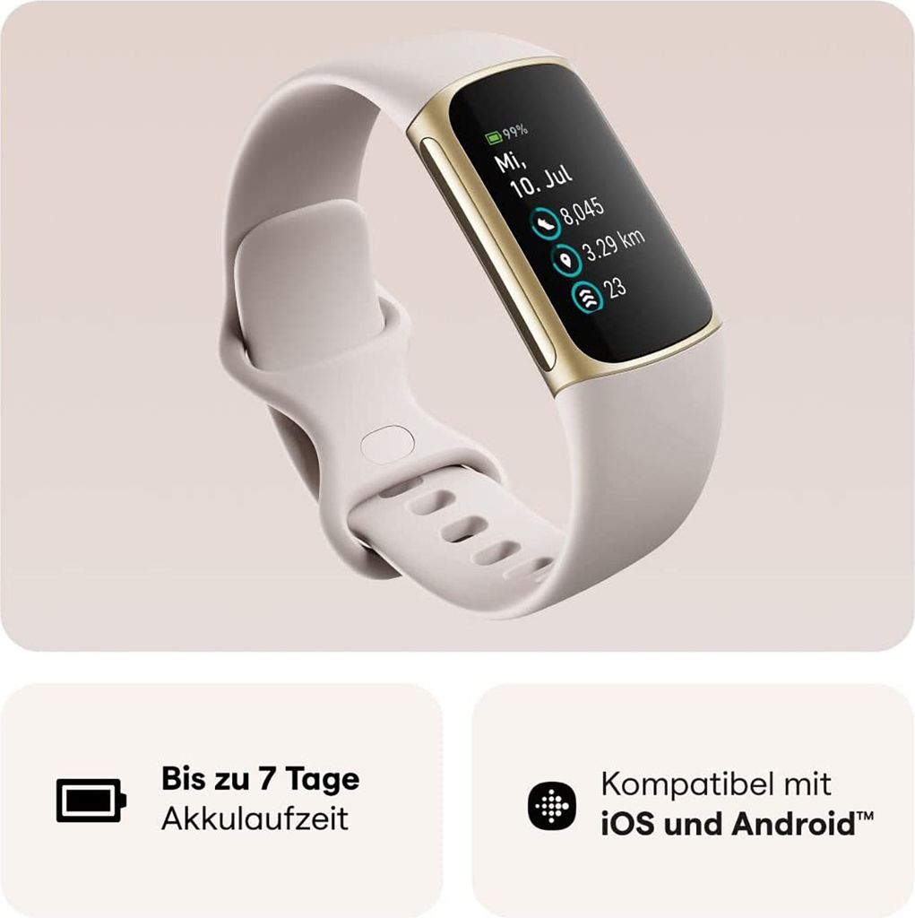 Fitbit Charge 5 mondweiß/softgold Produktbild 7