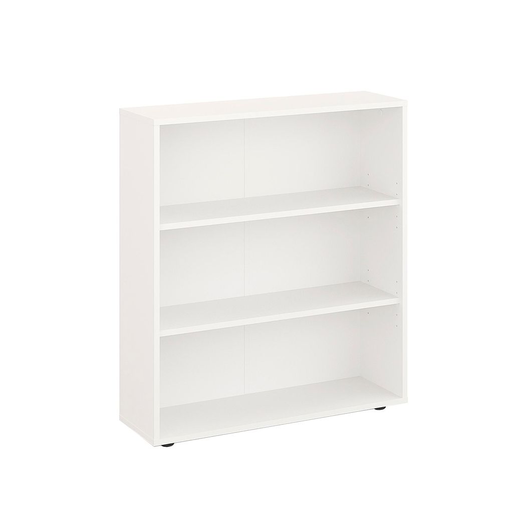 KOMTO Bücherregal 80 cm breit, weiß, Bücherregal mit 3 Produktbild 