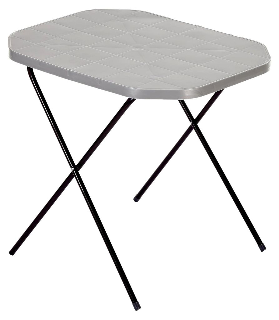 Kleiner klappbarer Gartentisch 70 x 53 cm Beistelltisch Outdoor rechteckig grau