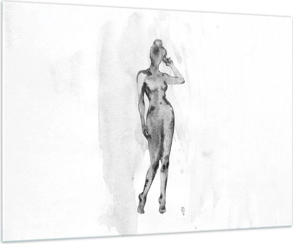 Bilder auf glas - Einteilig - Nacktheit Frau Körper - 100x70cm - Glasbilder - Wandbilder - Bilder - zum Aufhängen bereit - Wanddekoration aus Gla...