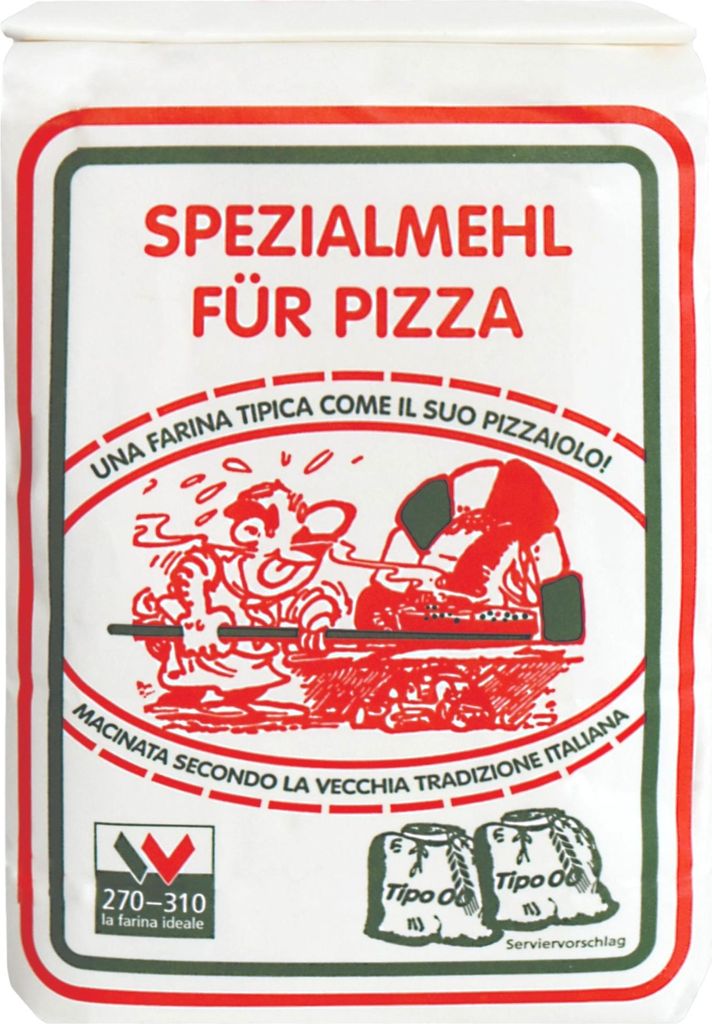 A bag of flour for pizza.