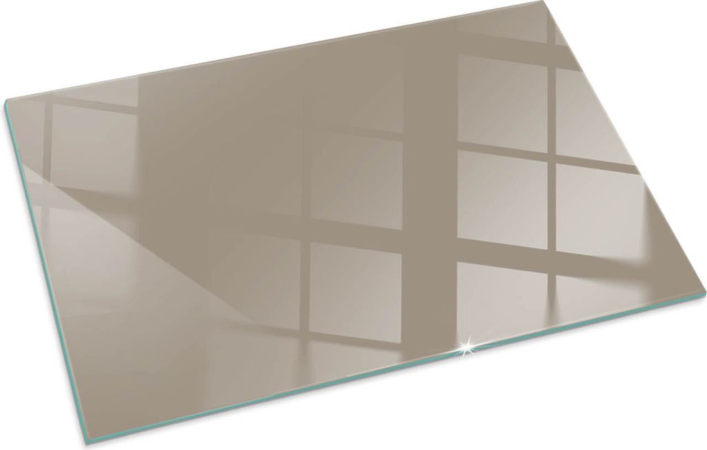 Farbe Braun – Glasbodenplatte für – Kaminofen – Kaminplatte Glas – Schutzglas – Funkenschutzplatte –Glasbodenplatte Feuerfeste – Hit...