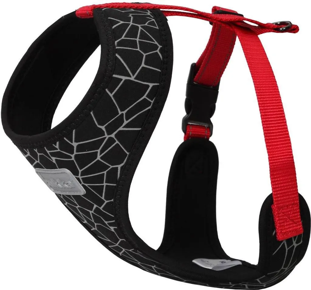 Pettorina Rukka Cube Mini XL Nero/Rosso - Resistente e Riflettente