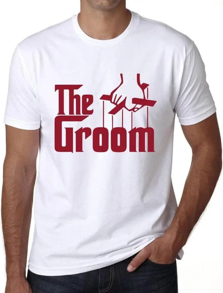 Herren Grafik T-Shirt Der Bräutigam – The Groom – Öko-Verantwortlich Vintage Jahrgang Kurzarm Lustige Druck Geburtstag Geschenk Mann