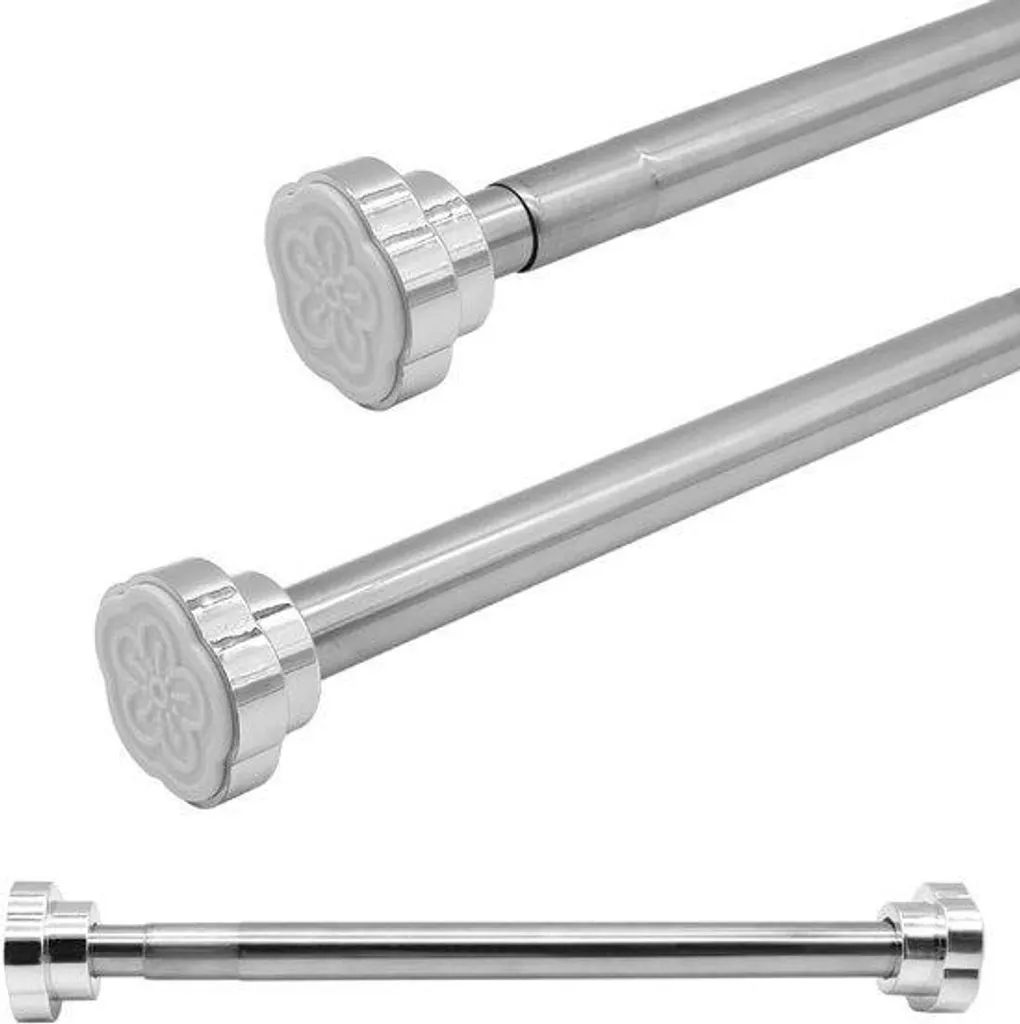 Tringle à rideau de douche 40-55 cm en acier inoxydable sans perçage