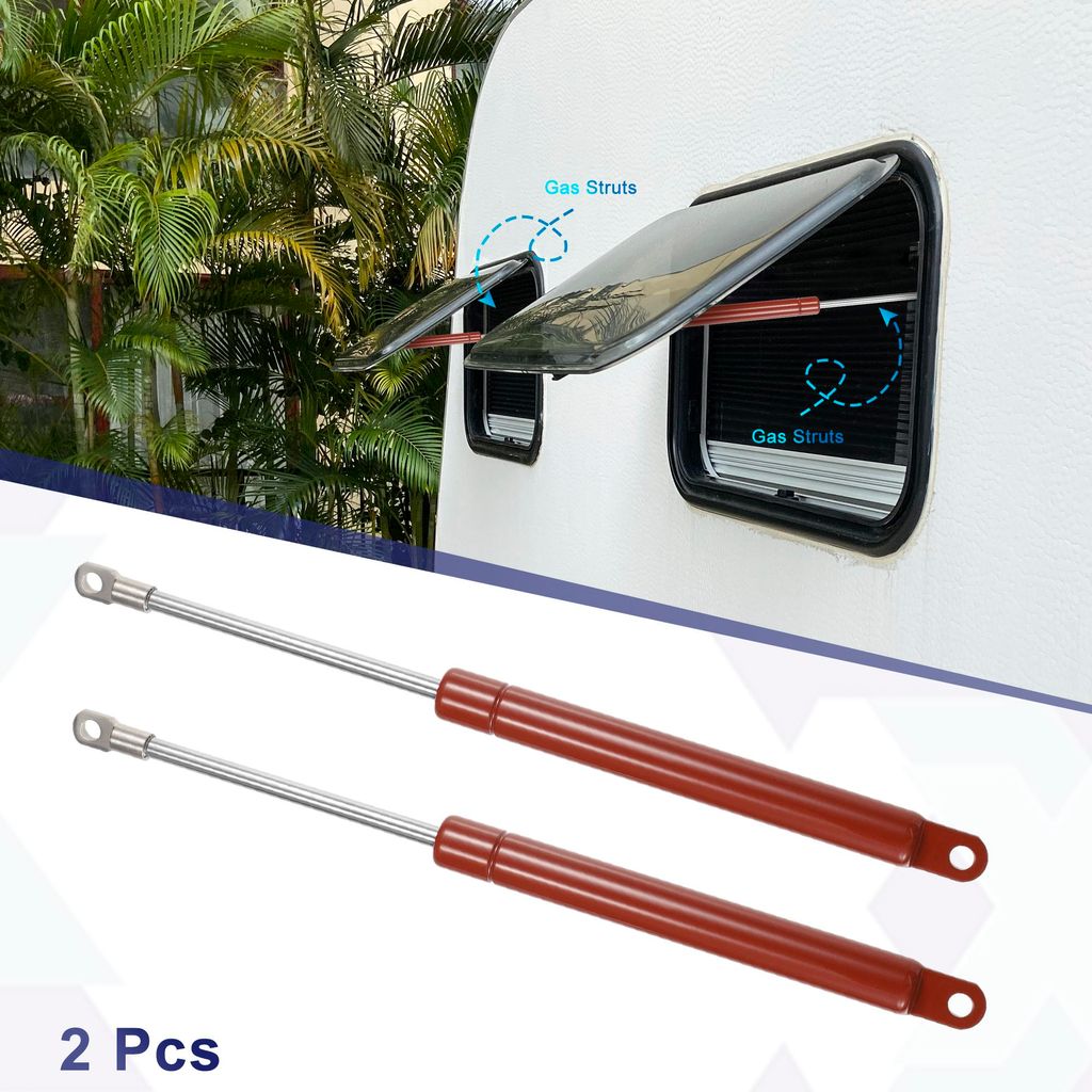 2 Stück 10 Zoll 20Ib/89N Rote Gasdruckfedern Stützen Stoßdämpfer Gasfeder Universal für Wohnmobil Auto LKW Boot Fenster Schranktür Abdeckung