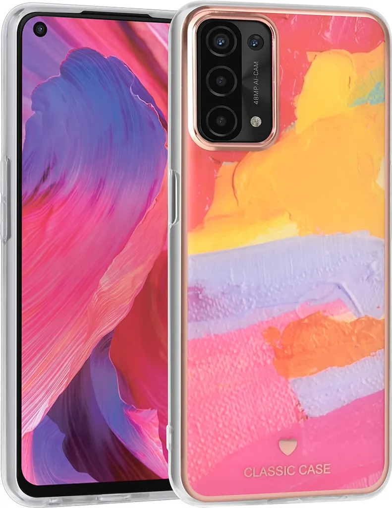 Set Protezione Oppo A74 5G / A54 5G: Cover Grafitti + Vetro Temperato