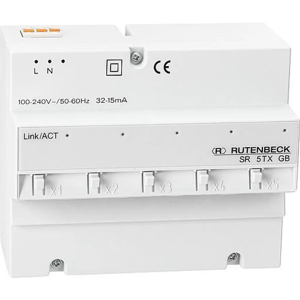 Switch Réseau Ethernet 5 Ports Gigabit - Module Rail DIN pour Tableau - 2
