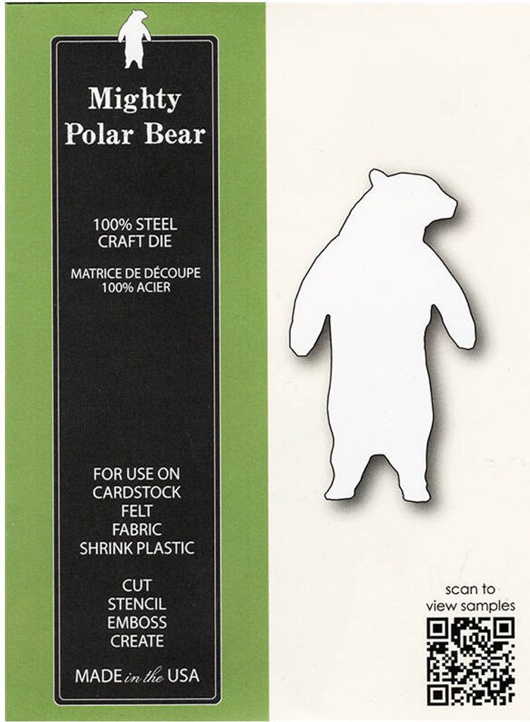 Stanzform Präge Stanzschablone Cutting Die - Poppystamps - Mighty Polar Bear Eisbär