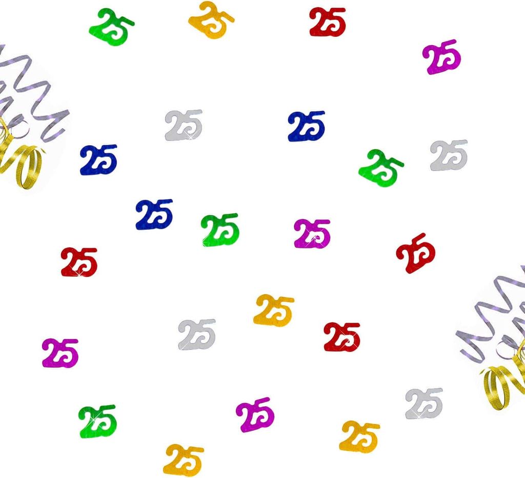 Oblique Unique Konfetti 25 Geburtstag Party Jubiläum Produktbild 