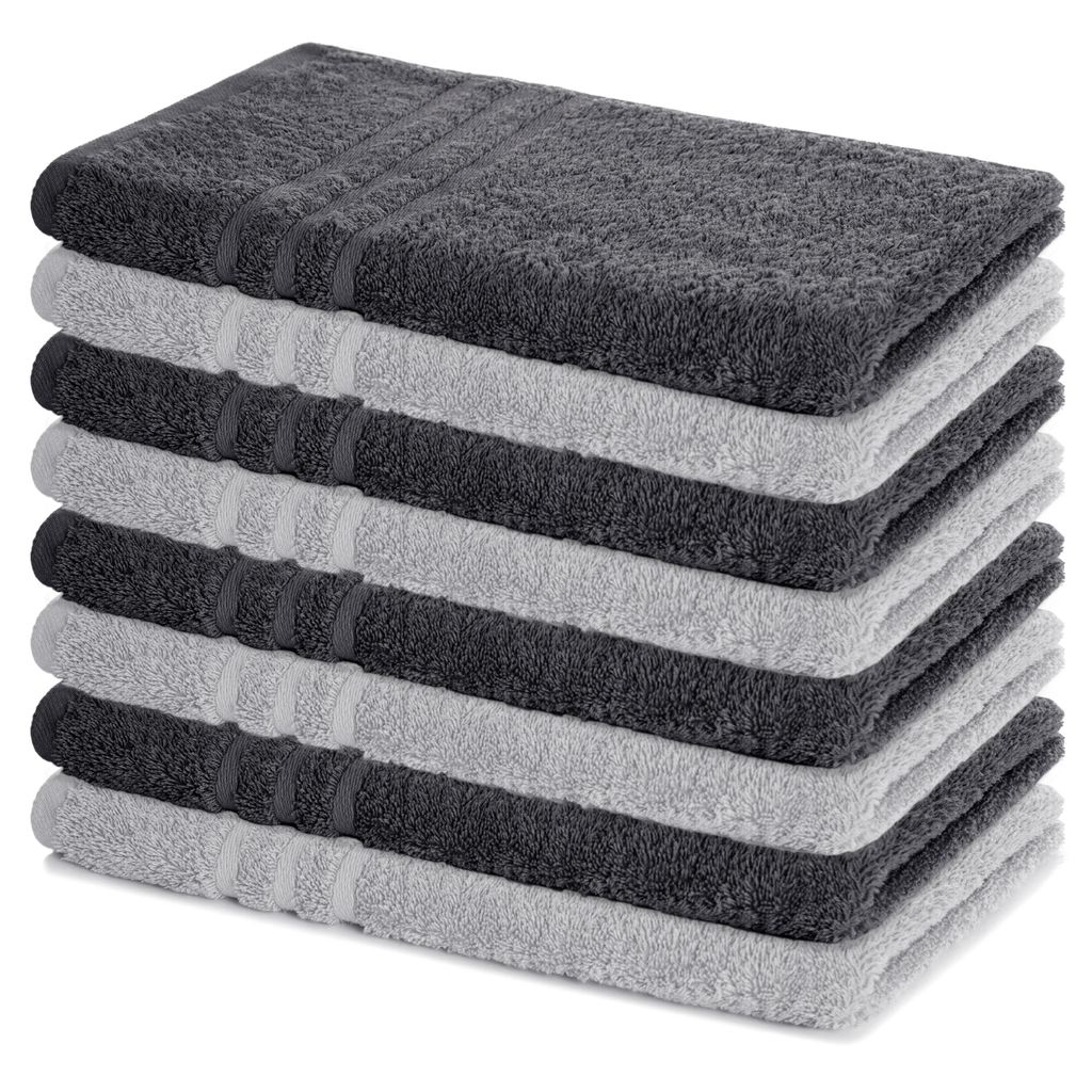 Zestaw 8 ręczników Lavea® 50 x 100 cm, Elena, 100% bawełna, Zdjęcie produktu 