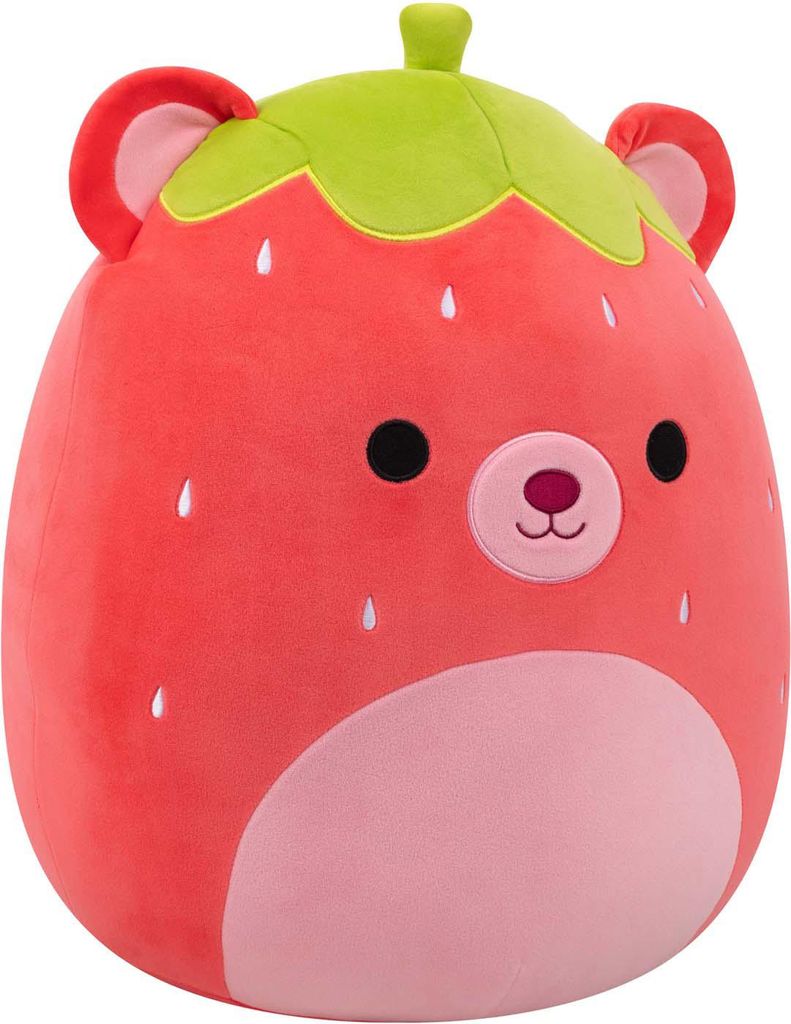 Jazwares squishmallows knuffel pluche - romeo the red bear strawberry - 40cm