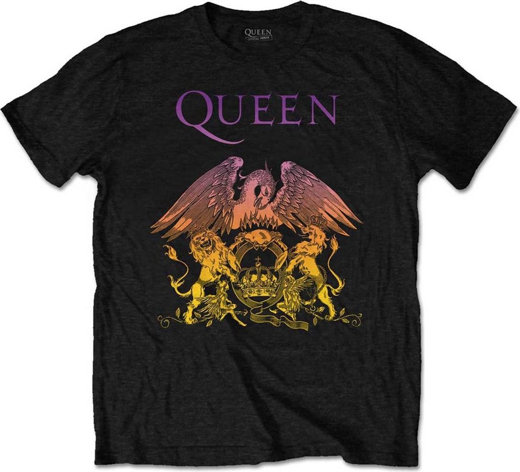 Queen Gradient Crest Black XL T-Shirt Produktbild 