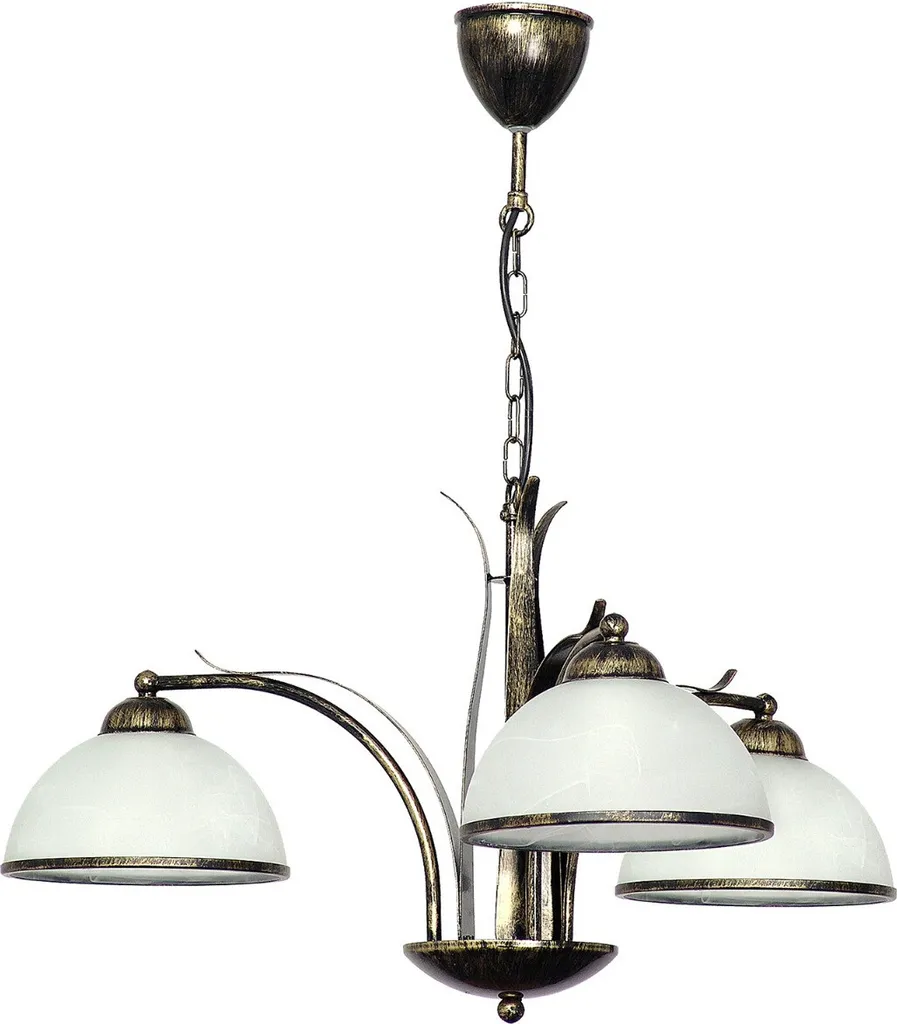 Suspension salle à manger dorée Korfu avec 3 lumières design Luminex