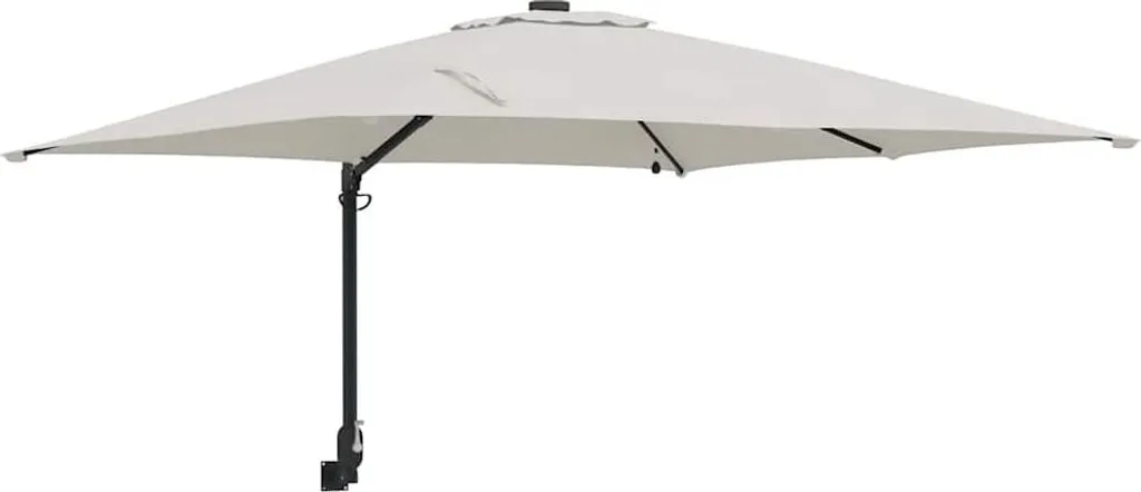 Parasol de jardin sable 248 x 247 cm avec toile haute densité résistante