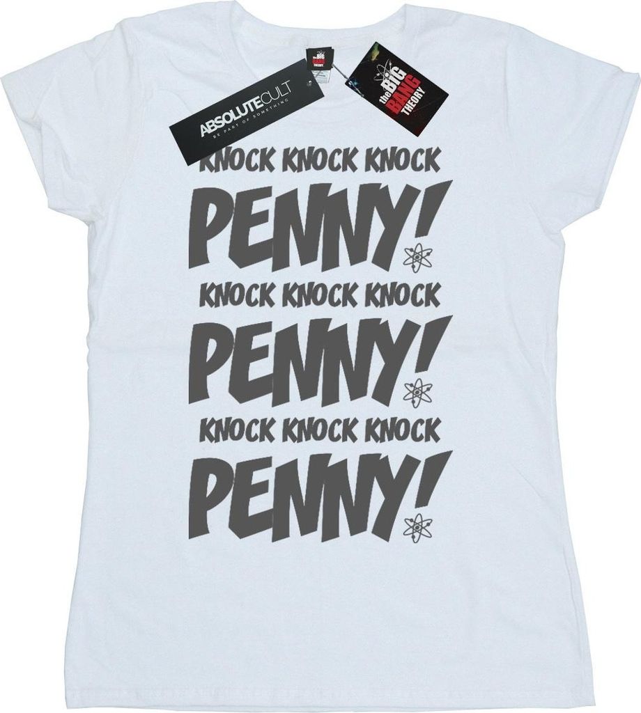 The Big Bang Theory - "Knock Knock Penny" T-Shirt für Damen BI466 (XL) (Weiß)