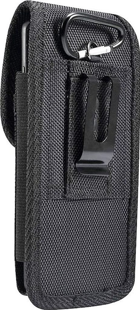 DFV mobile - für Google Pixel 8a (2024) Gürteletui Vertikal Leder & Nylon, H1-7D-N-FC2pos-3