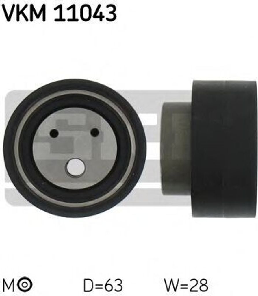 SKF VKM 11043 Spannrolle Zahnriemen für AUDI 100 Limousine Produktbild 