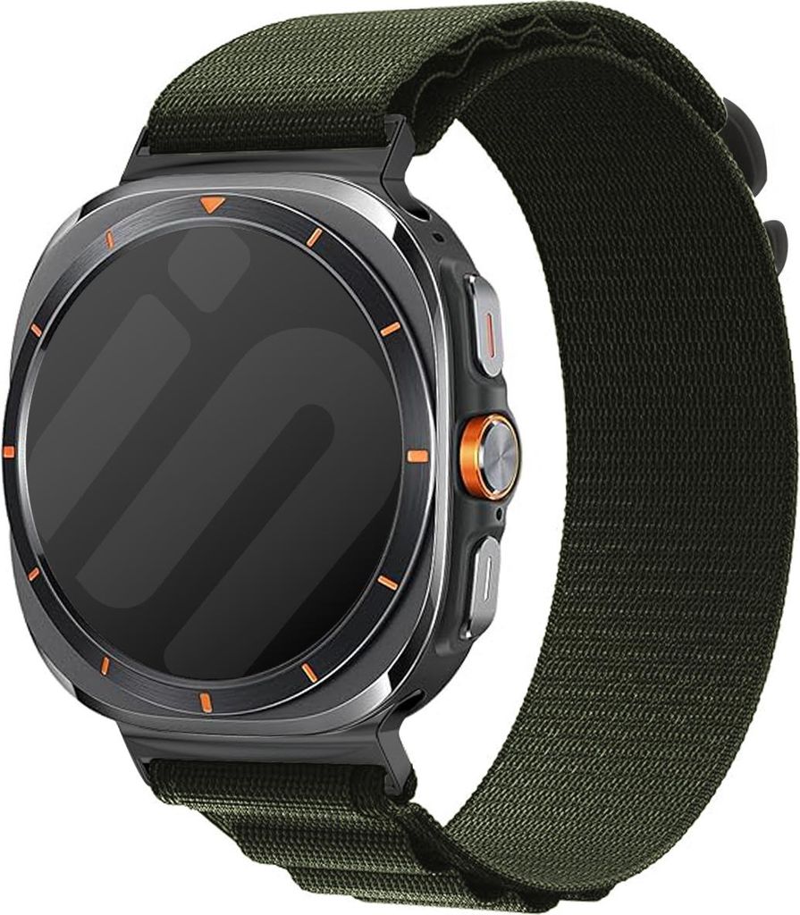 Strap-it Alpine Nylonband - passend für die Samsung Galaxy Watch Ultra / Ultra 2025 (grün)