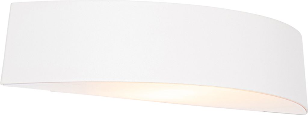 Qazqa Modern außen Up and Down Wandleuchte, Außenlampe, Wandlampe für den Garten - Caz - Weiß, max. 40W, Geeignet für LED, 36cm, IP44