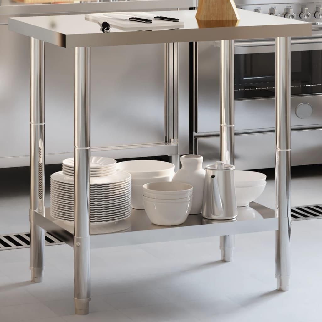 Kuchyňský pracovní stůl nerezová ocel 82.5 x 55 x 85 cm Obrázek produktu 