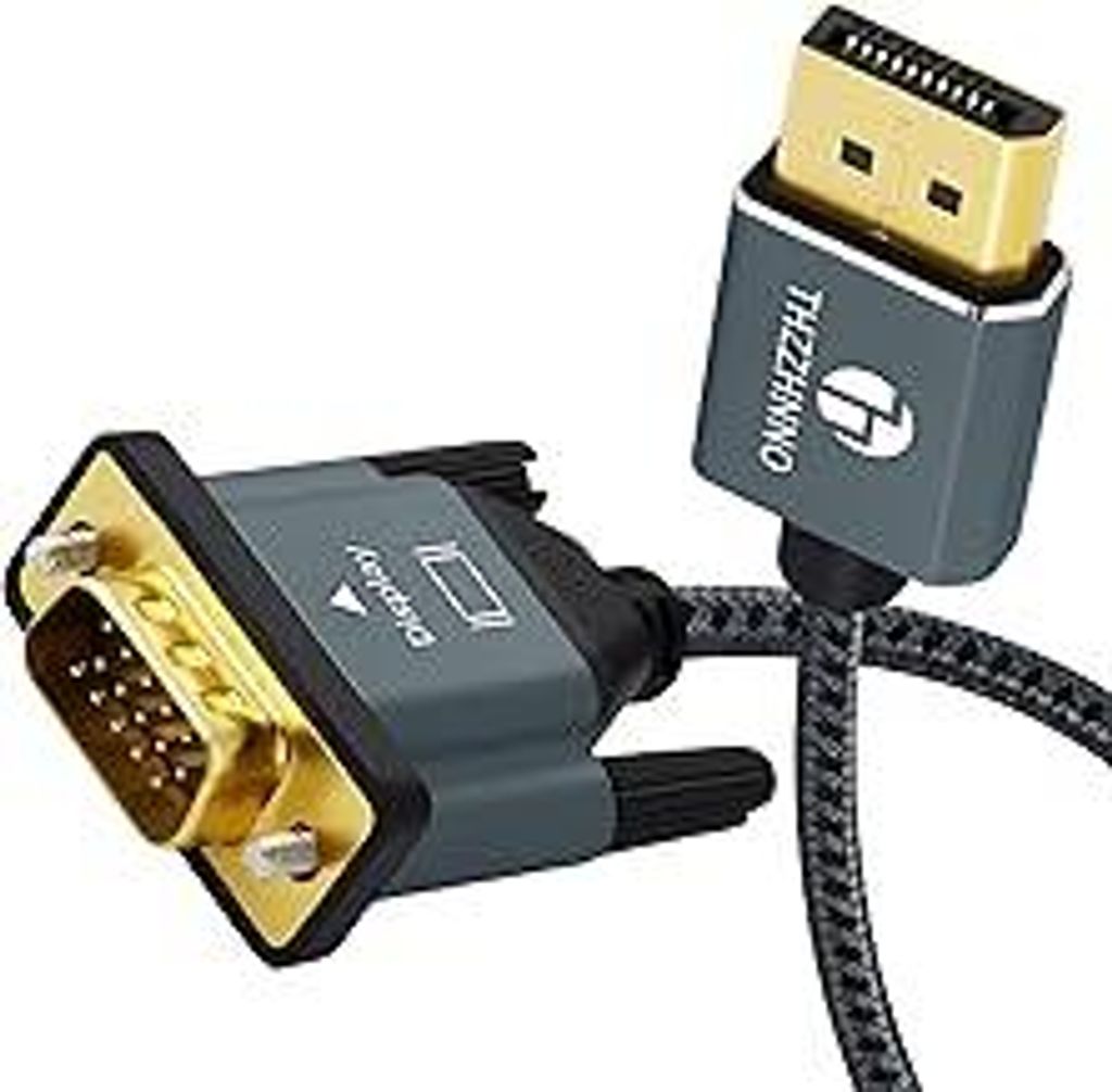 DisplayPort auf VGA Kabel 2M, DP auf VGA Adapterkabel für Computer, Laptop, Monitor, PC, Fernseher, Projektor