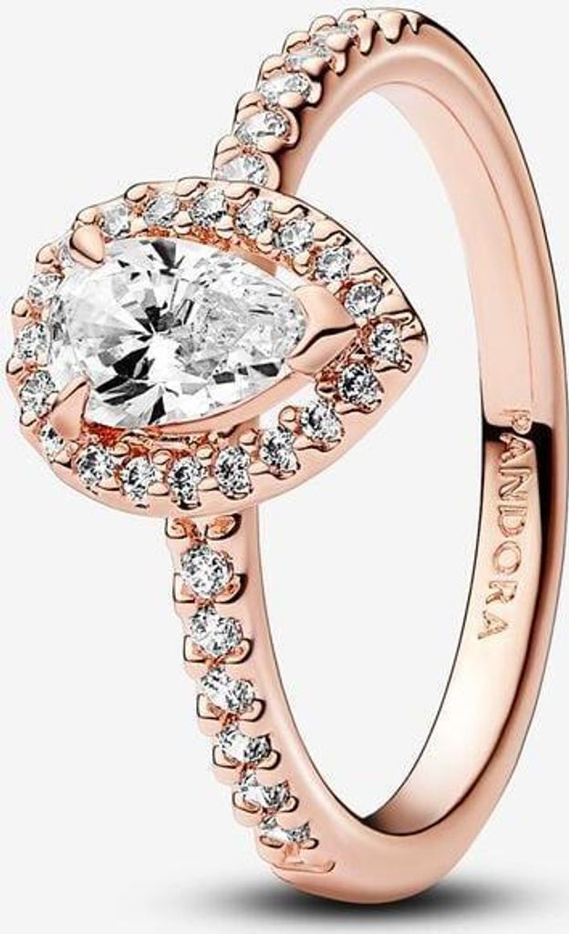 Pandora Funkelnder Birnen-Kranz Ring 182835C01 Damenring, Ringgröße:58