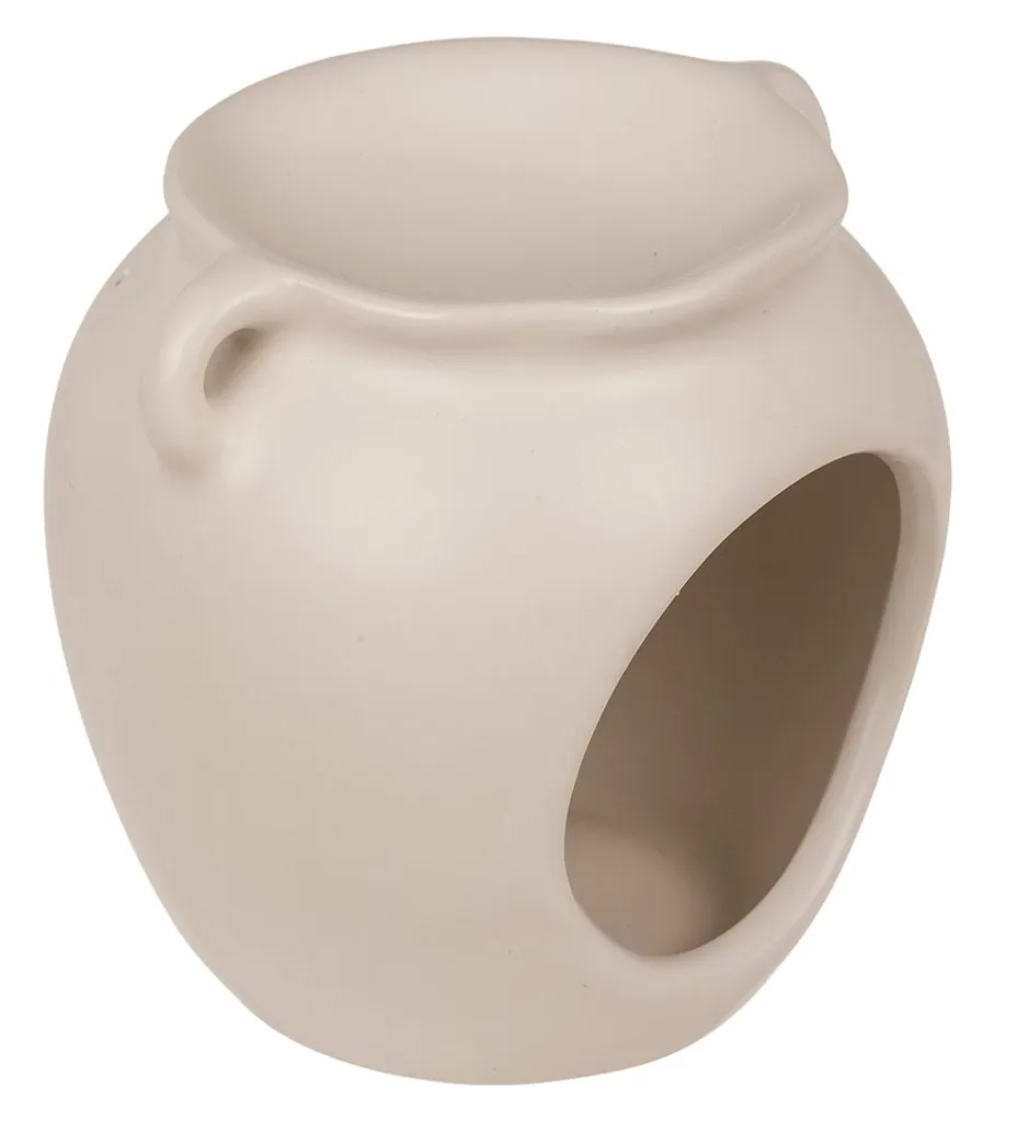 Brûle-parfum diffuseur d'huiles essentielles vase décoratif blanc - 6