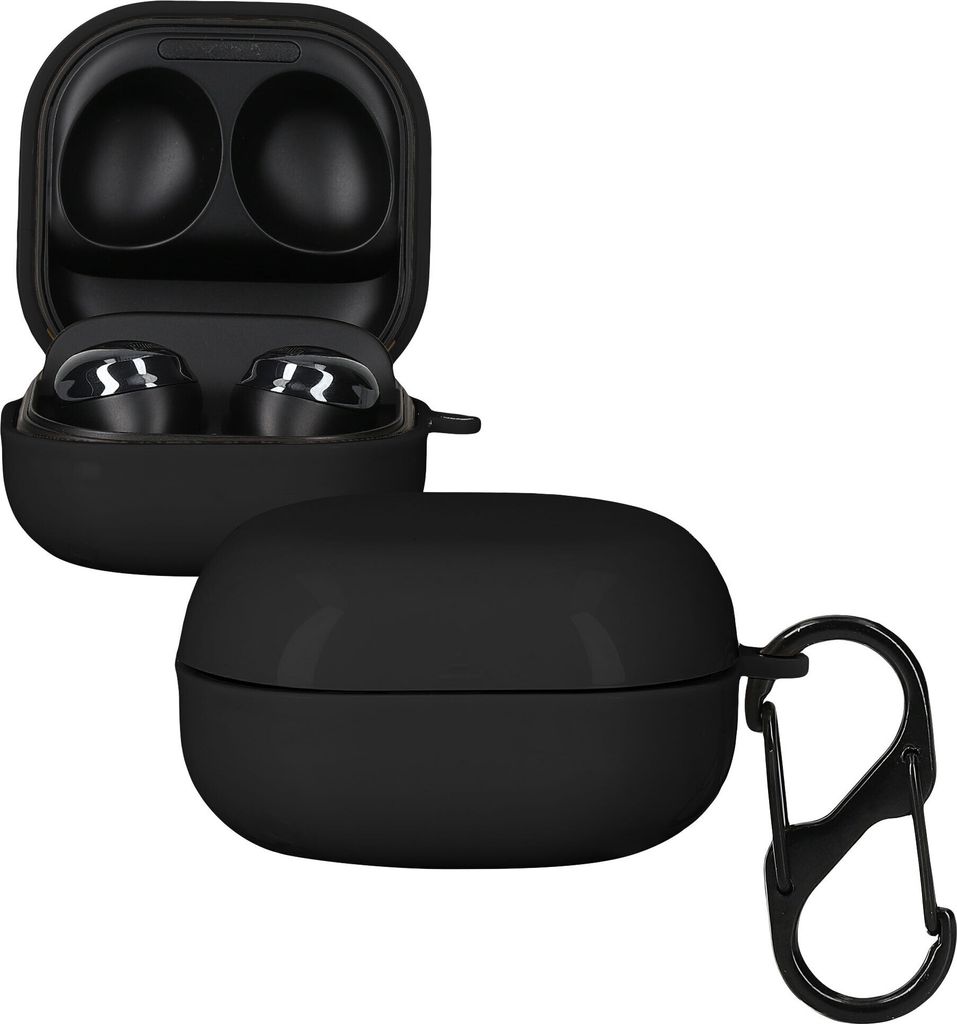 kwmobile Hülle kompatibel mit Samsung Galaxy Buds 2 Pro / Buds 2 / Buds Live Hülle - TPU Case - Schutzhülle für Kopfhörer - Cover in Schwarz
