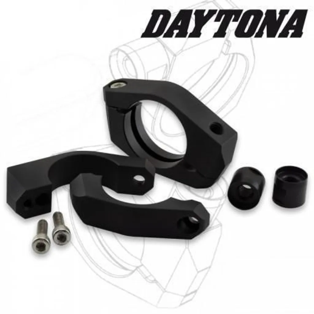 Kit Morsetti Frecce CNC Forcella 39mm Nero Anodizzato Alta Resistenza