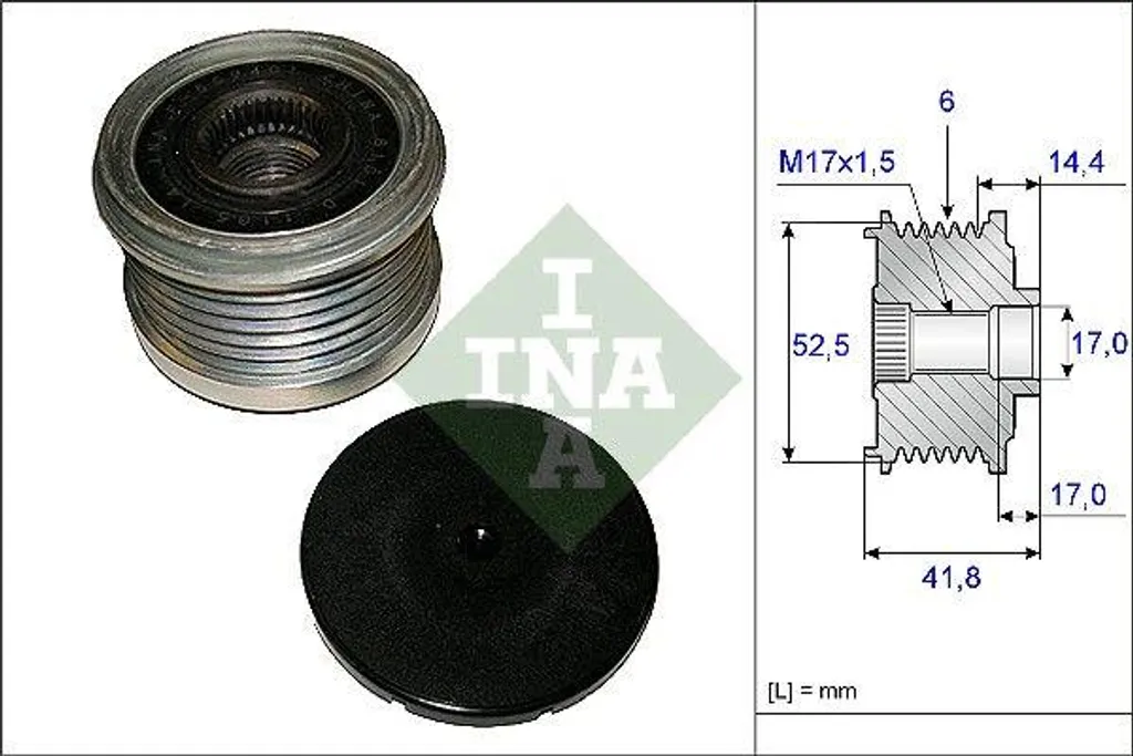 Dati Tecnici Puleggia Alternatore INA 535 0147 10 Nissan 231001AB1A