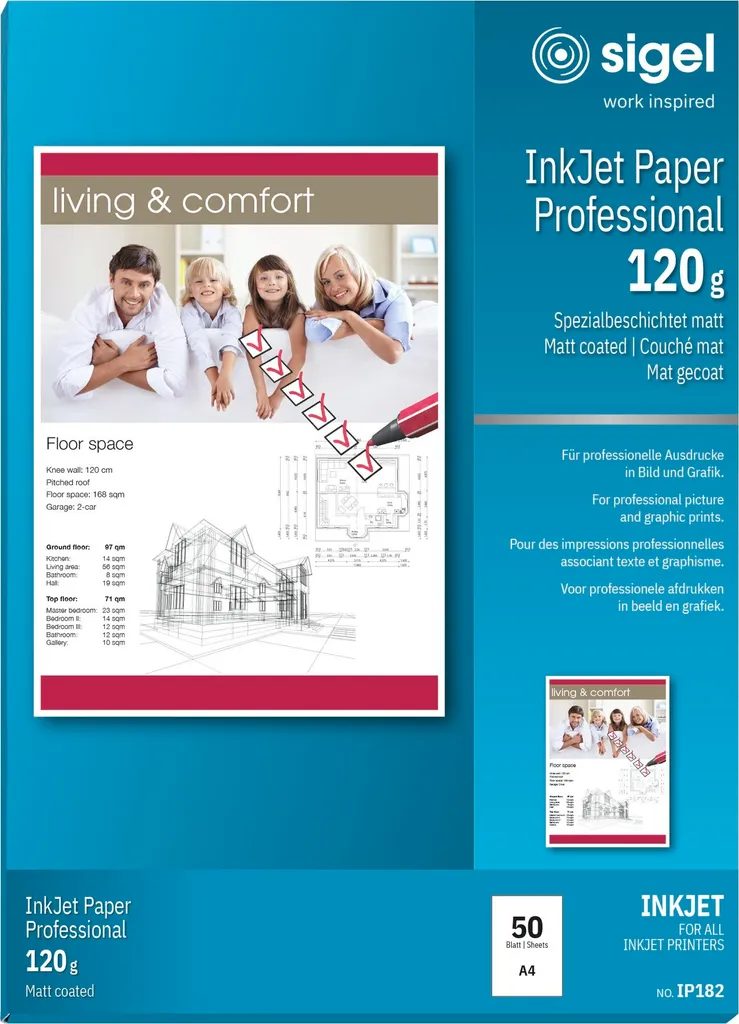 Sigel Carta Opaca A4 120g per Inkjet - Il Top per i tuoi Mockup