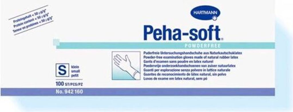 Peha-soft® powderfree Latexhandschuh Größe M 100 Stück Produktbild 6