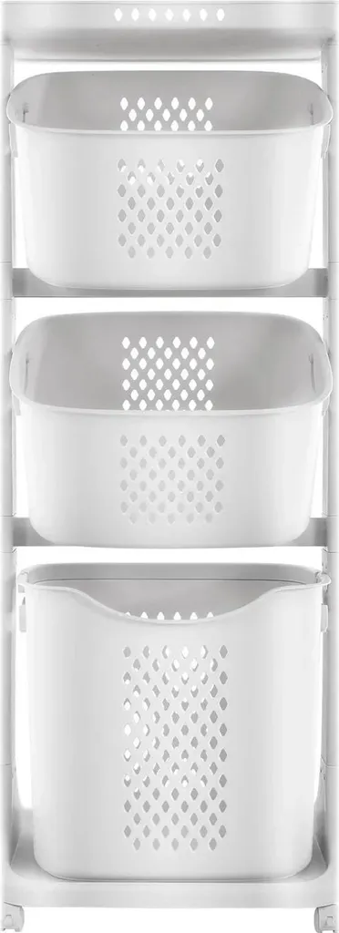 Organisateur à langer mobile blanc 3 niveaux pour chambre et salle bain
