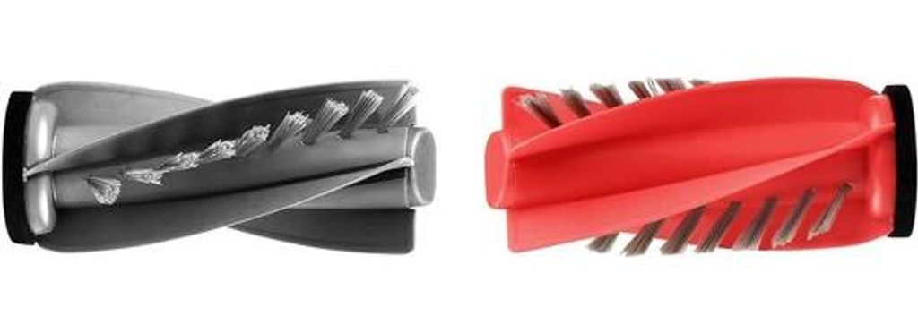 Schnellreinigungsbürsten für Staubsaugerroboter, schwarz/rot, 1 Paar