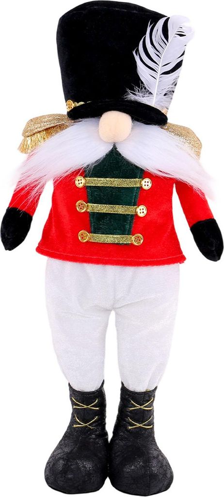 Weihnachtssoldat, teleskopierbare, höhenverstellbare, gesichtslose Figur, festliche Weihnachtsdekoration