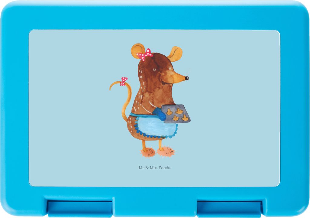 Mr. & Mrs. Panda Essensbehälter Maus Kekse - Eisblau - Geschenk, Essensbox, Plätzchen, Weihnachtsdeko, Weihnachtskekse, Bentobox, Weihnachten, Wi...