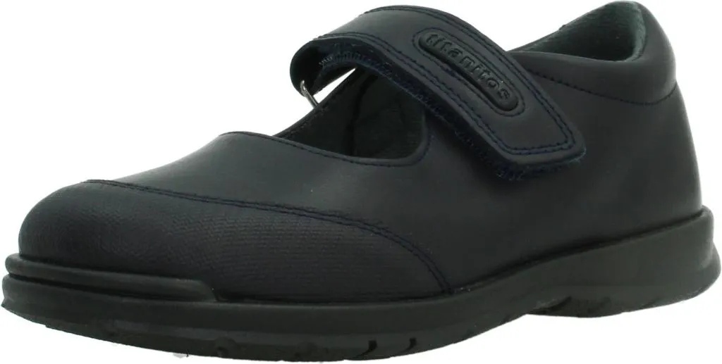 Ballerines pour fille Pablosky en cuir bleu, chaussures confort taille 33