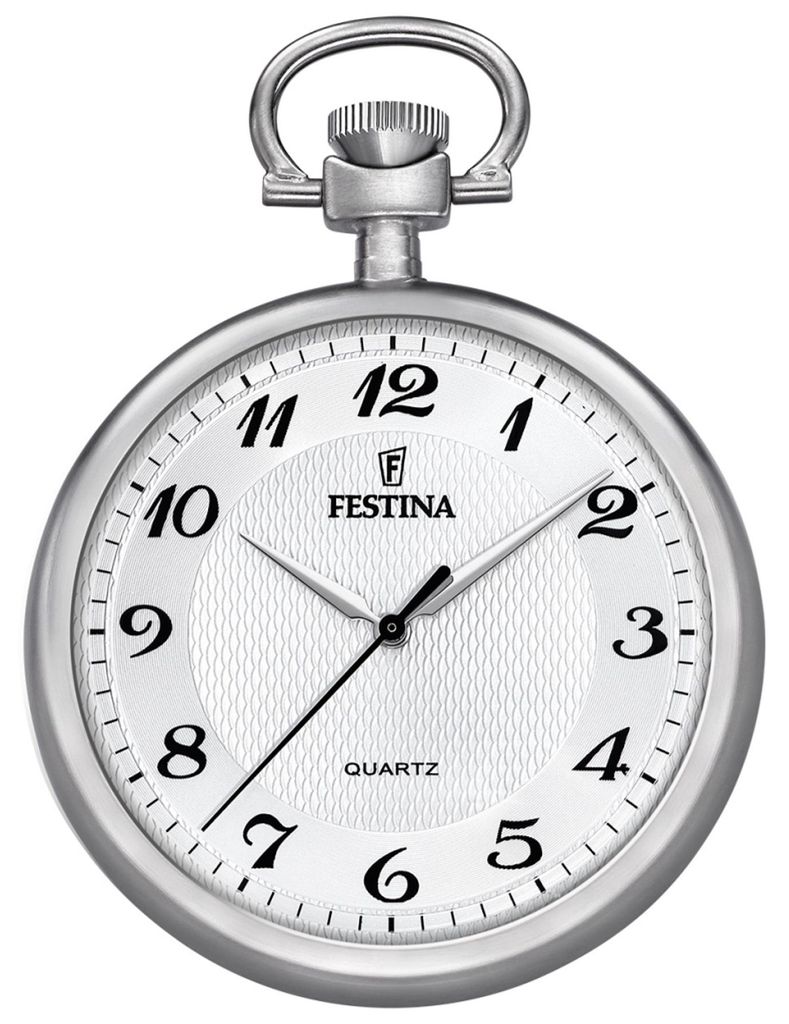 Festina F2020/1 Taschenuhr mit Kette Uhr Herrenuhr  Silber Produktbild 