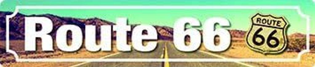 Route 66, Blechschild, Straßenschild 46x10 cm, STR 63
