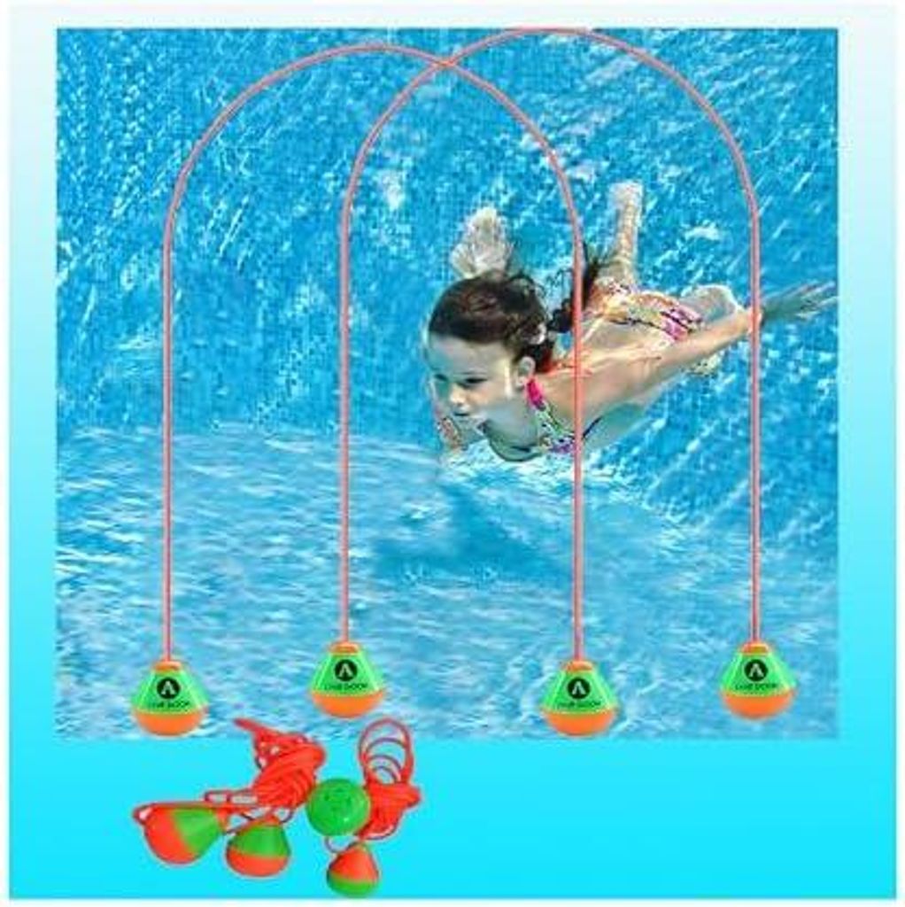 2 Stück 2.5m Pool Spielzeug Kinder, Tauchringe für Kinder Produktbild 