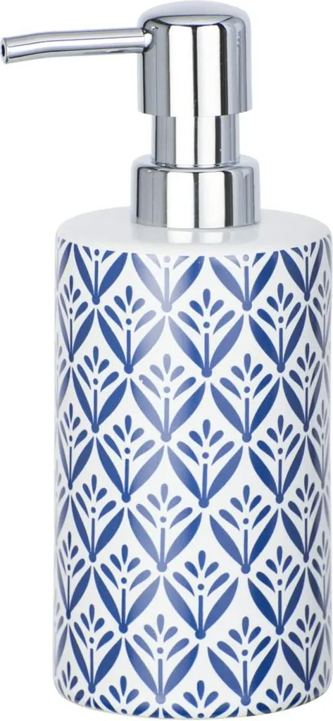 Accessoire salle de bain : distributeur savon Lorca bleu céramique