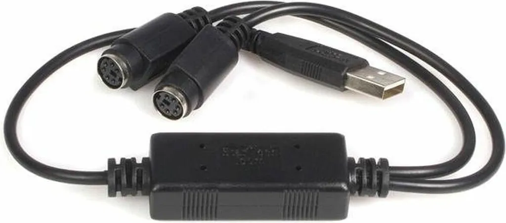 Câble Adaptateur USB vers PS/2 Startech USBPS2PC Noir - Connexion Plug & Play