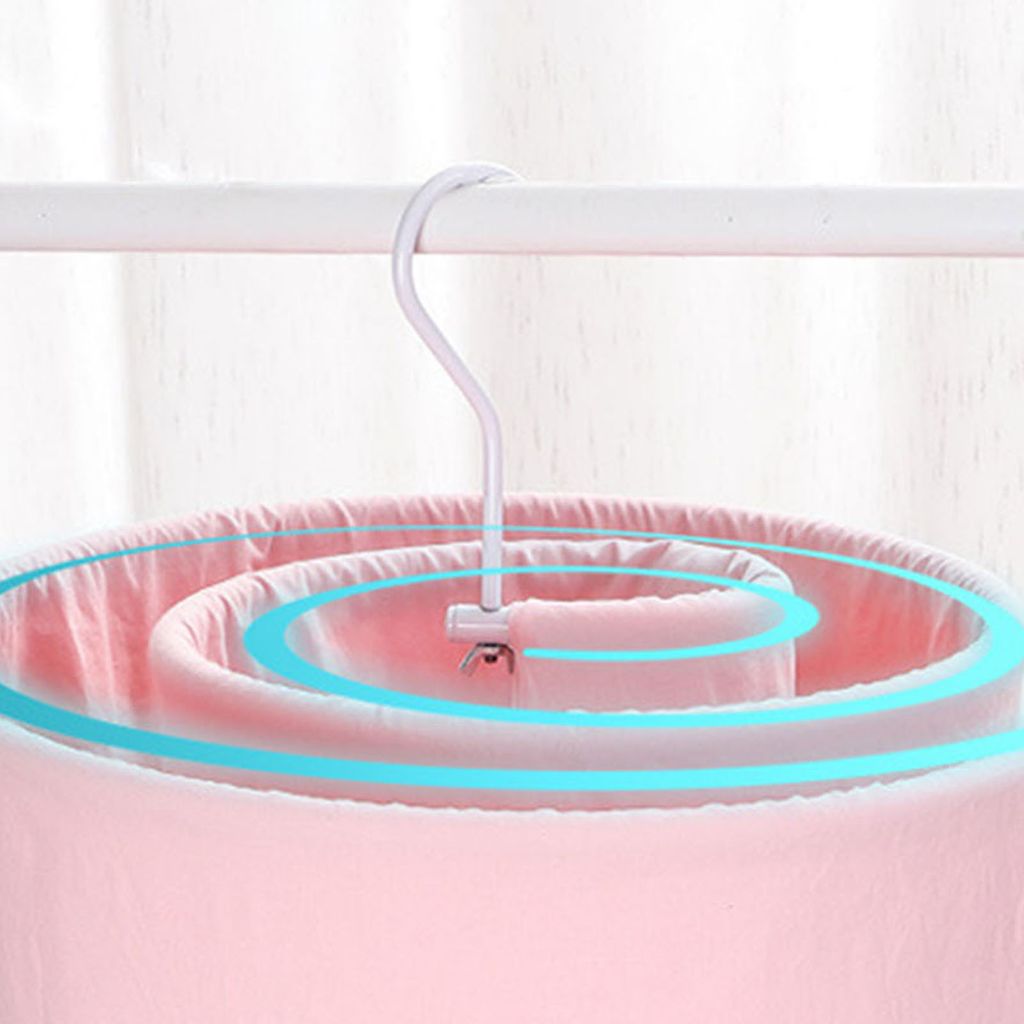 Runder Spiral-Bettlaken-Aufhänger, innovatives rotierendes Produktbild 