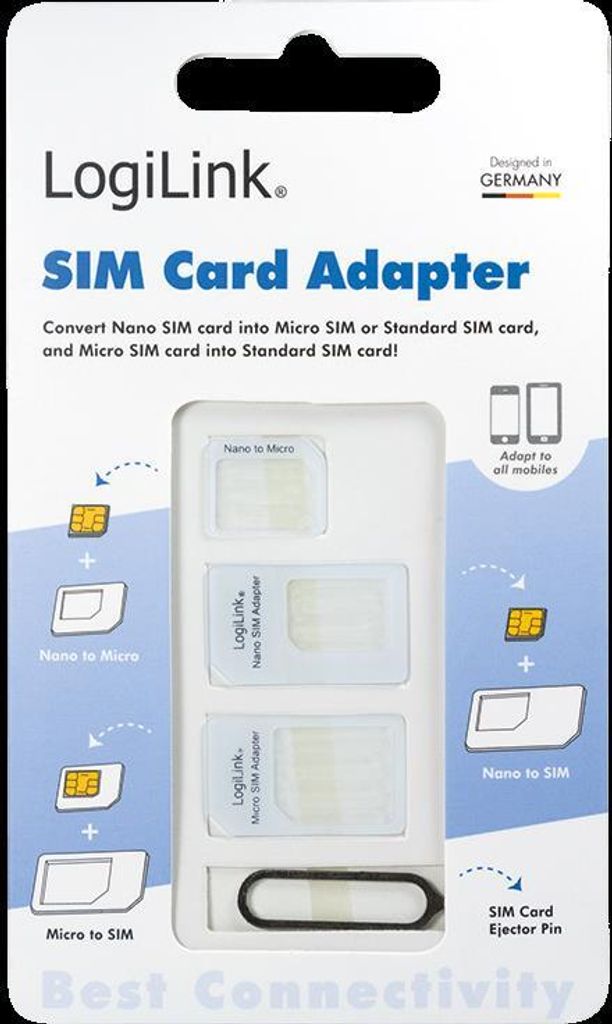 LogiLink Dual SIM Card Adapter - Adapterkit für SIM-Karte Image du produit 
