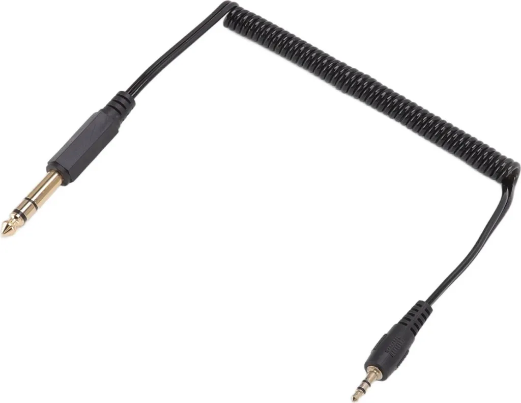 Cavo Audio Spirale Oro 3.5mm a 6.35mm - Adattatore PC Laptop Pro