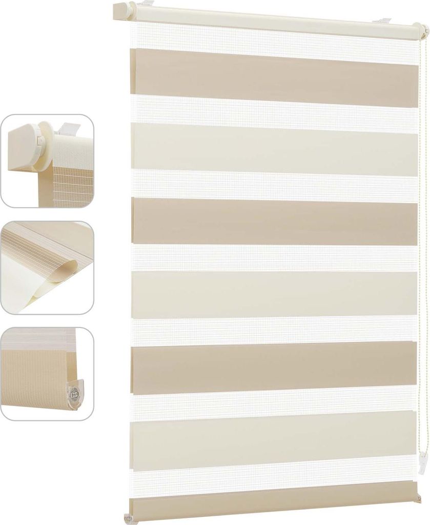 Sekey Doppelrollo 80x210cm Klemmfix ohne Bohren DuoRollo Produktbild 