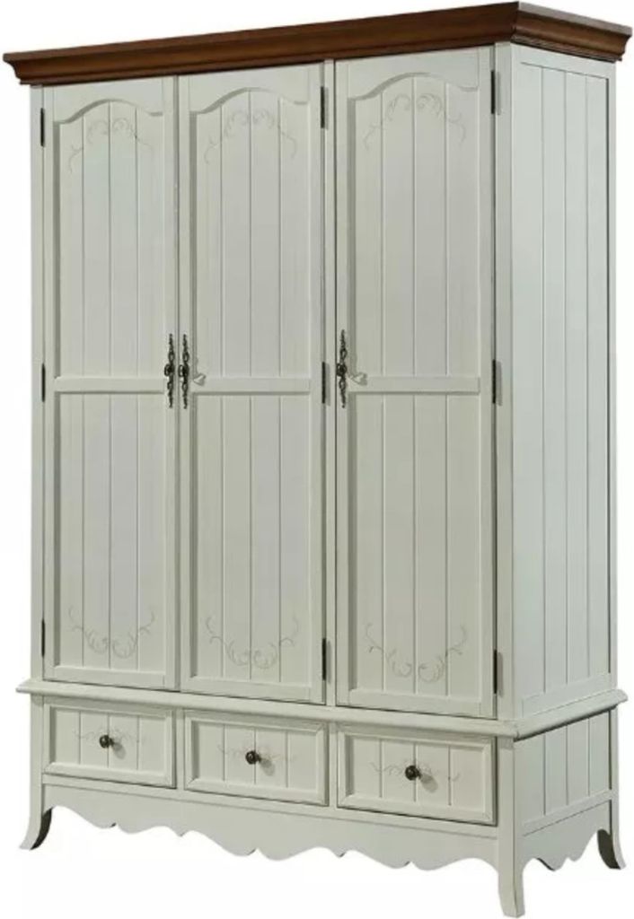 Klassischer Kleiderschrank Holzschrank Landhaus Schlafzimmer Schränke Holz Möbel